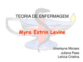 TEORIA DE ENFERMAGEM Myra Estrin Levine Joselayne Moraes Juliana Paes Letícia Cristina