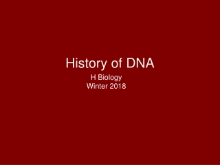 History of DNA