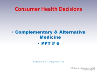 Consumer Health Decisions