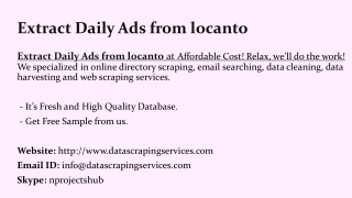Extract Daily Ads from locanto