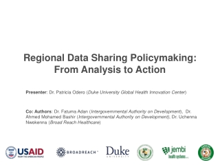 Regional Data Sharing Policymaking: From Analysis to Action
