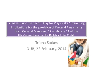 Tríona Stokes QUB, 22 February, 2014