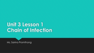 Unit 3 Lesson 1 Chain of Infection