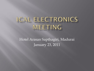 ICAL Electronics meeting