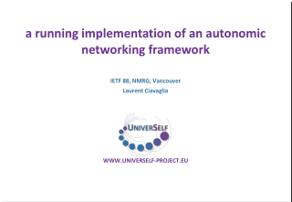 a running implementation of an autonomic networking framework