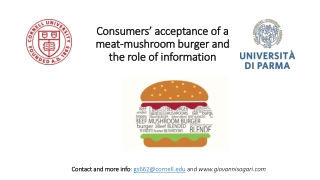 Consumers’ acceptance of a meat-mushroom burger and the role of information
