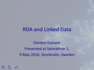 RDA and Linked Data