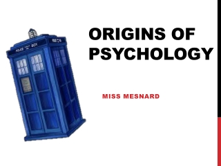 Origins of Psychology