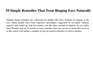 10 Simple Remedies That Treat Ringing Ears Naturally