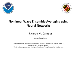 Nonlinear Wave Ensemble Averaging using Neural Networks