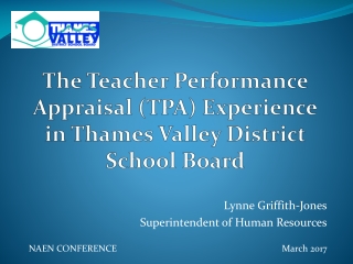 The Teacher Performance Appraisal (TPA) Experience in Thames Valley District School Board