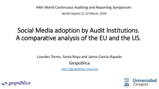 Social Media adoption by Audit Institutions. A comparative analysis of the EU and the US.