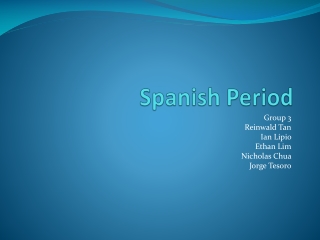 Spanish Period