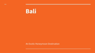 Shoes On Loose: Honeymoon packages for Bali