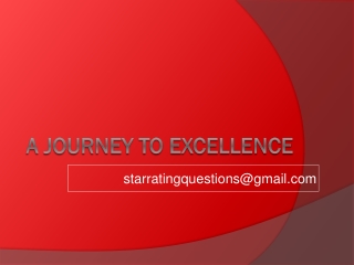 A journey to excellence