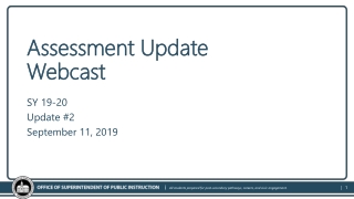 Assessment Update Webcast