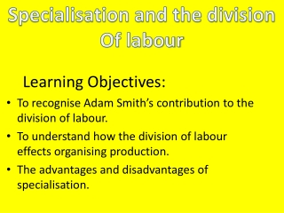 Learning Objectives: