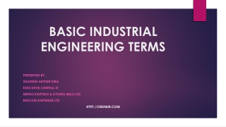 BASIC INDUSTRIAL ENGINEERING TERMS