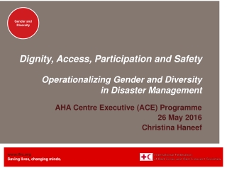 AHA Centre Executive (ACE) Programme 26 May 2016 Christina Haneef