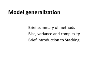 Model generalization