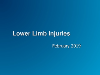 Lower Limb Injuries
