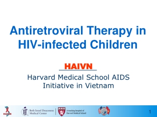 Antiretroviral Therapy in HIV-infected Children