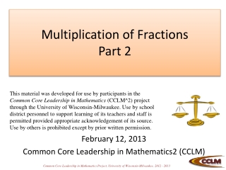 Multiplication of Fractions Part 2