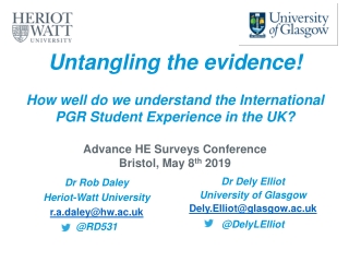 Dr Rob Daley Heriot-Watt University r.a.daley@hw.ac.uk @RD531