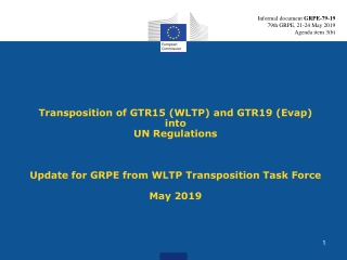 Informal document GRPE-79- 19 79th GRPE, 21-24 May 2019 Agenda item 3(b)