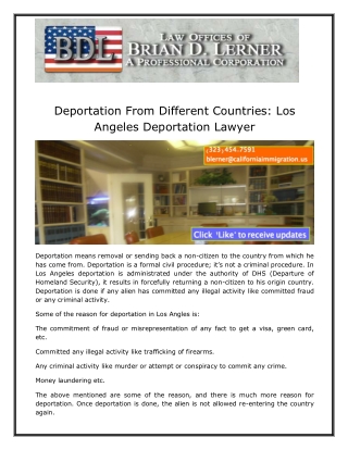 Deportation From Different Countries: Los Angeles Deportation Lawyer