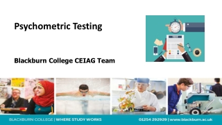 Psychometric Testing Blackburn College CEIAG Team