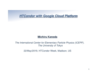 HTCondor with Google Cloud Platform