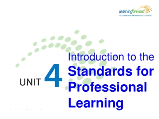 Introduction to the Standards for Professional Learning