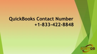 Connect with QuickBooks Contact Number 1-833-422-8848 to get the best support.