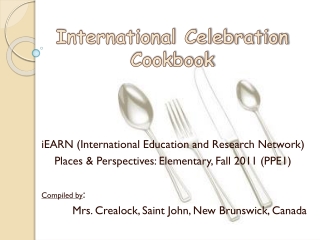 International Celebration Cookbook