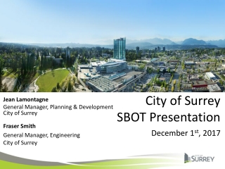 City of Surrey SBOT Presentation