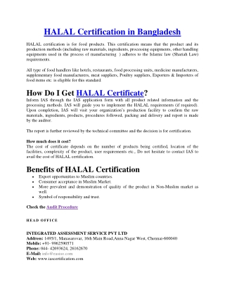 Halal Certification in Bangladesh