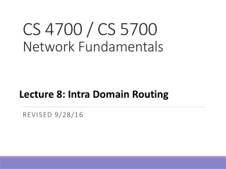 CS 4700 / CS 5700 Network Fundamentals