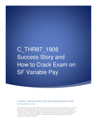 C_THR87_1908 Success Story and How to Crack Exam on SF Variable Pay