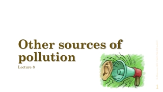 Other sources of pollution