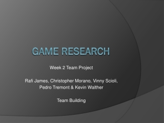 Game Research