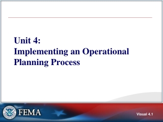 Unit 4: Implementing an Operational Planning Process