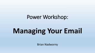 Power Workshop: