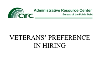 VETERANS’ PREFERENCE IN HIRING