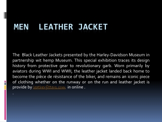 Men leather jacket