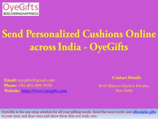 Send Personalized Cushions Online across India - OyeGifts