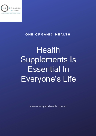 Health Supplements Is Essential In Everyone’s Life