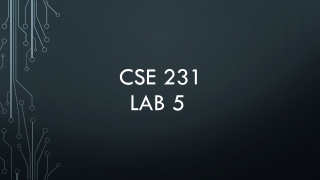 CSE 231 Lab 5