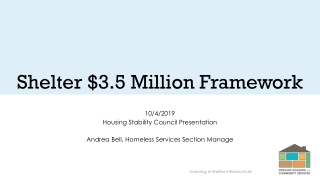 Shelter $3.5 Million Framework