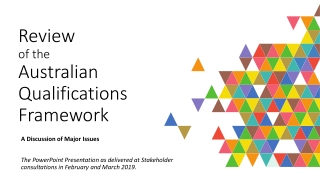 Review of the Australian Qualifications Framework